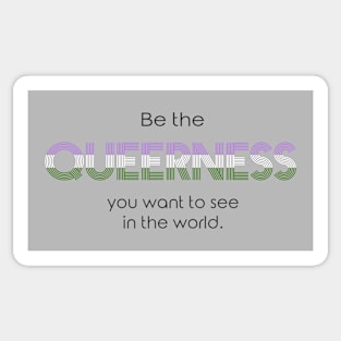 Queerness! - Genderqueer Flag Sticker